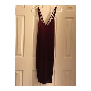 Velvet bodycon dress